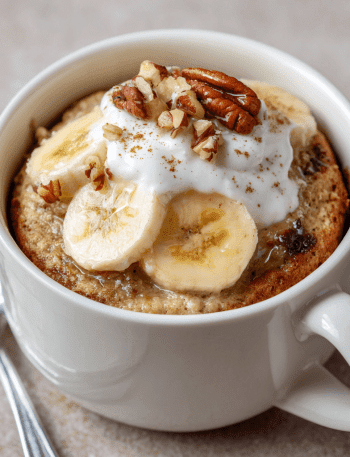 Cottage Cheese Banana Bread Mug Cake