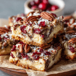 Keto Cranberry Pecan Magic Bars