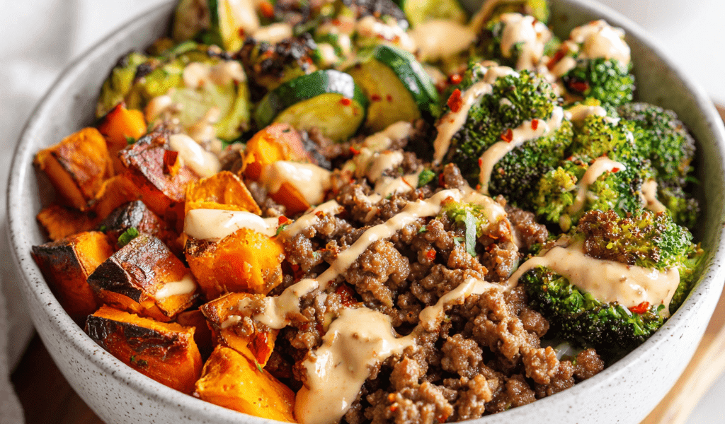 Ground Beef & Sweet Potato Bowl