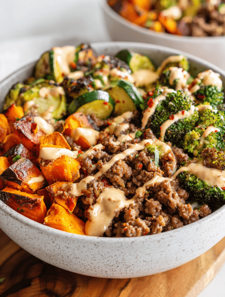 Ground Beef & Sweet Potato Bowl