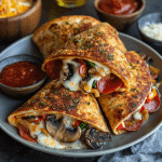 Crispy Tortilla Pizza Pockets