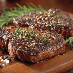Grilled Bison Ribeye Steaks