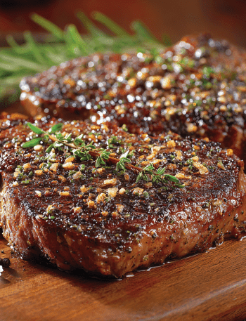 Grilled Bison Ribeye Steaks