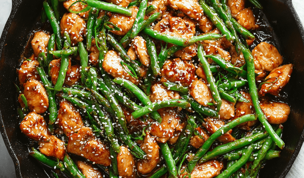 Easy Chinese Chicken and Green Beans