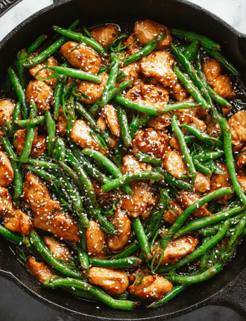 Easy Chinese Chicken and Green Beans