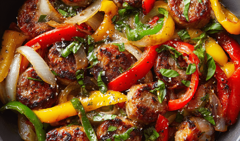 Italian Sausage, Peppers, and Onions Skillet