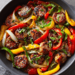 Italian Sausage, Peppers, and Onions Skillet