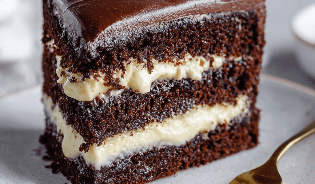 Chocolate Ricotta Cake with Pudding Frosting