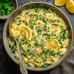 Lemon Garlic Orzo with Parmesan