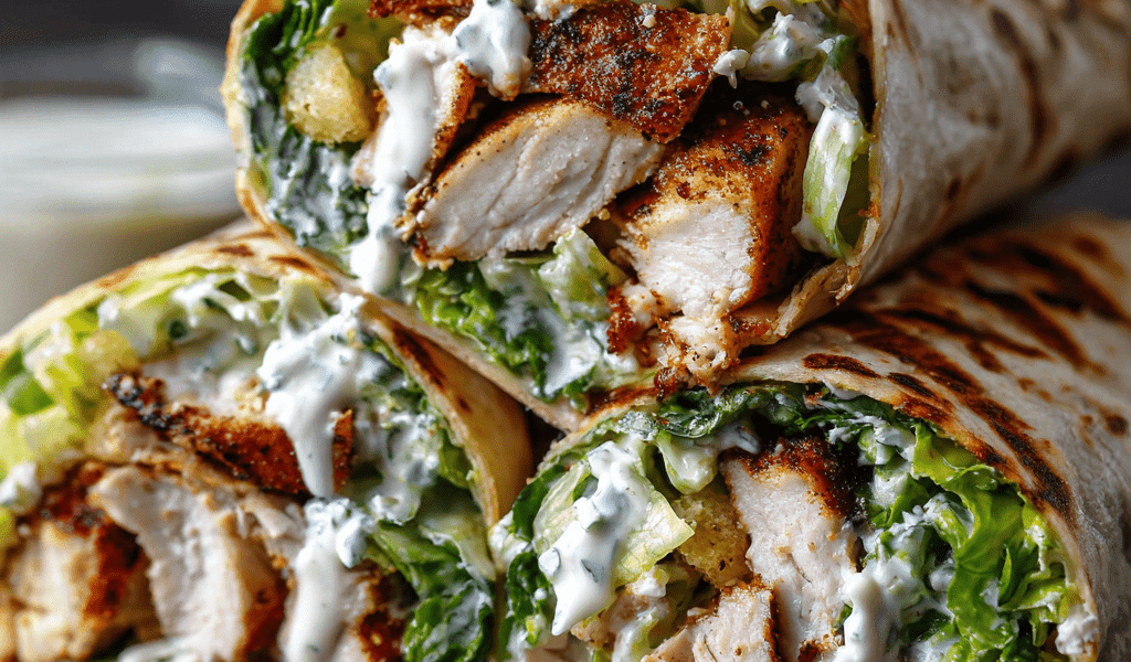 Cajun Chicken Caesar Wraps