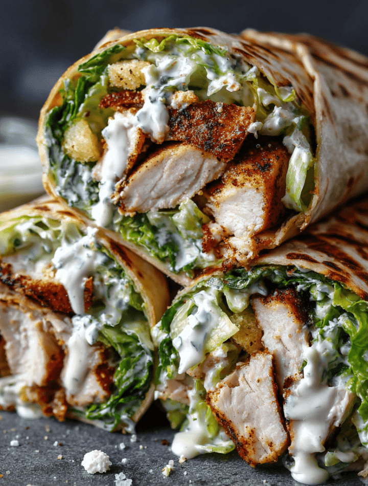 Cajun Chicken Caesar Wraps