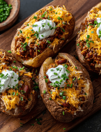 Chili-Stuffed Baked Potatoes
