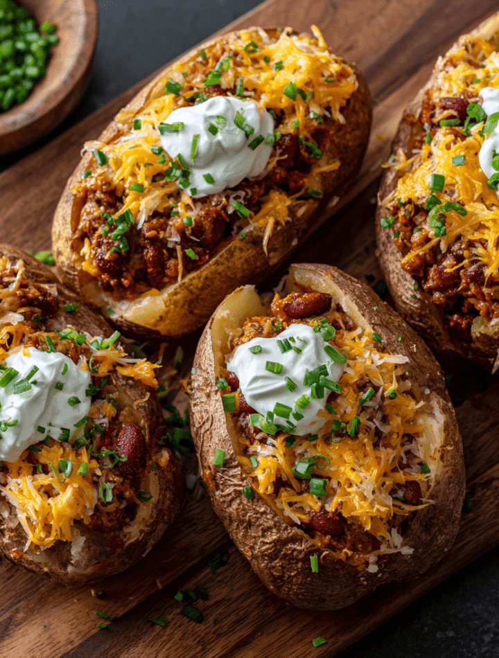 Chili-Stuffed Baked Potatoes
