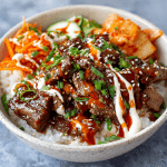 Korean BBQ Beef Tips Rice Bowls