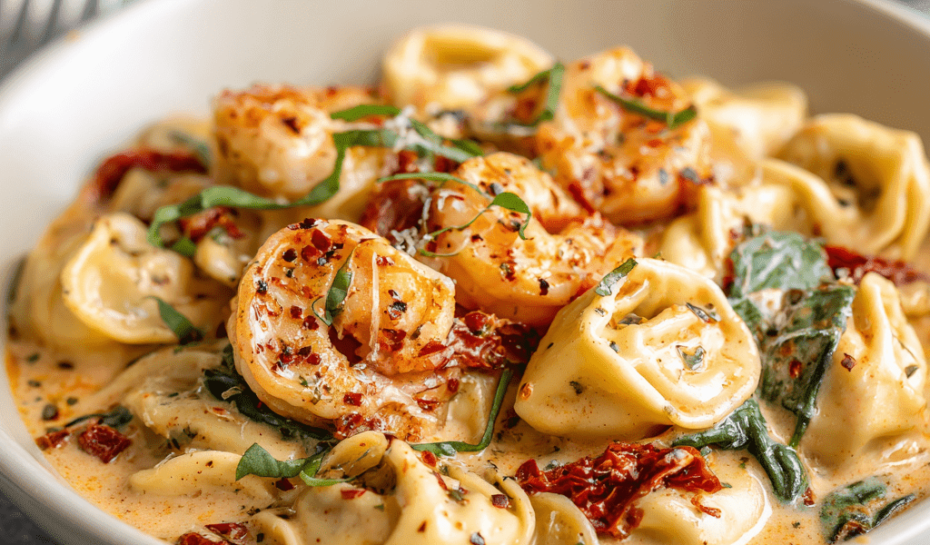 Creamy Sun-Dried Tomato Shrimp Tortellini