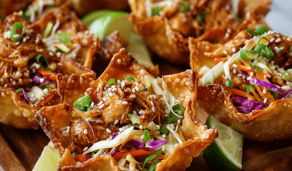 Crispy Chicken Wonton Tacos