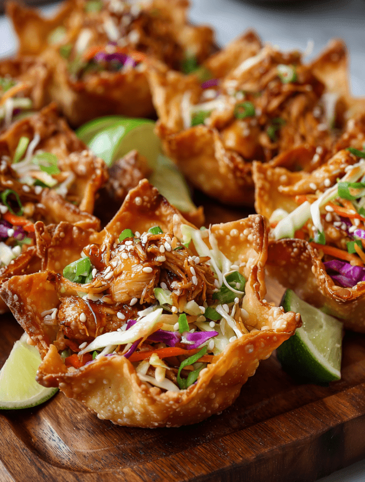 Crispy Chicken Wonton Tacos
