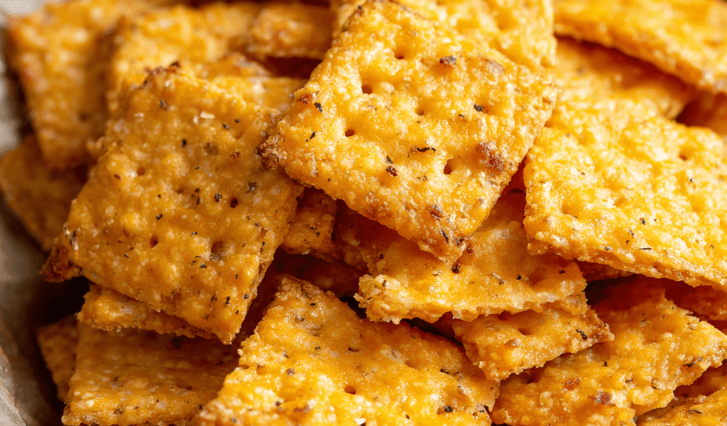 Cheddar Sourdough Discard Crackers