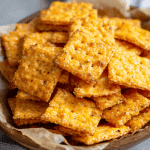 Cheddar Sourdough Discard Crackers