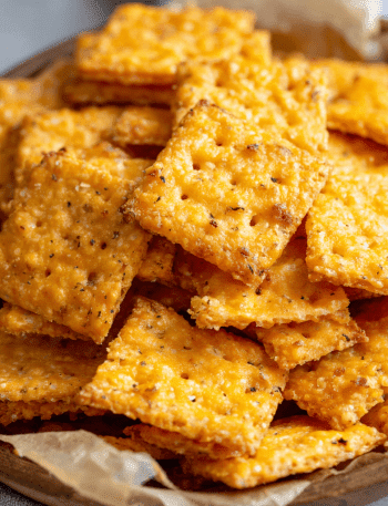 Cheddar Sourdough Discard Crackers