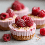 No-Bake Raspberry Yogurt Protein Cheesecake Cups