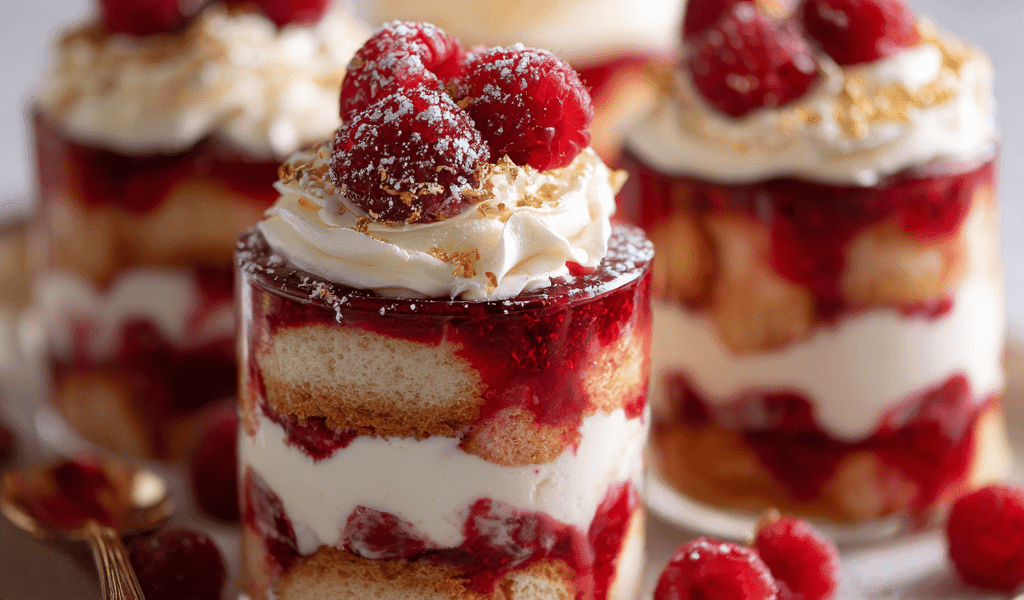 Raspberry Tiramisu Cups