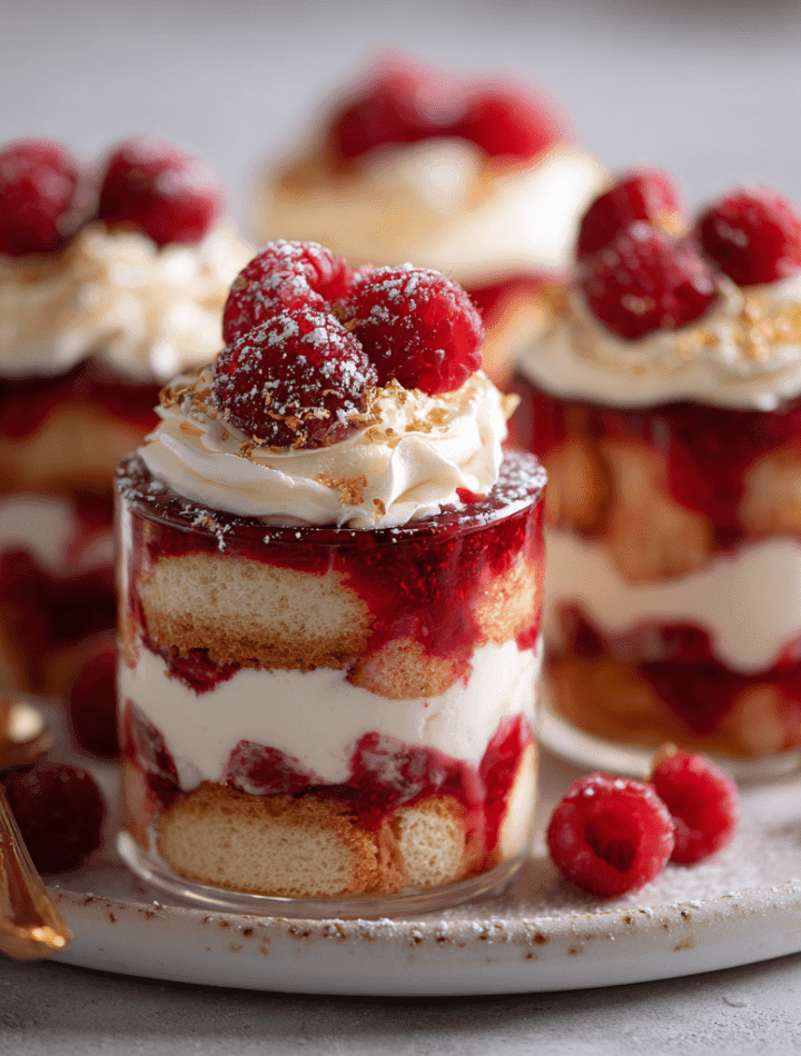 Raspberry Tiramisu Cups