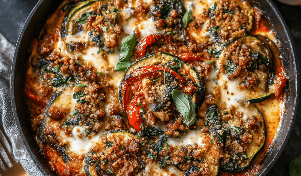Mediterranean Lasagna Skillet