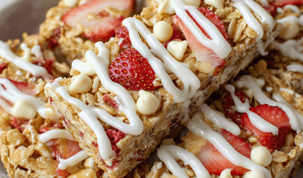 Strawberries & Cream Granola Bars