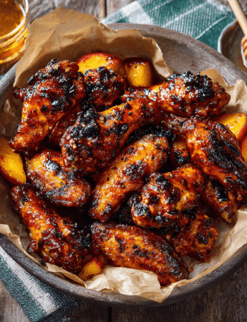 Hot Honey Peach Wings
