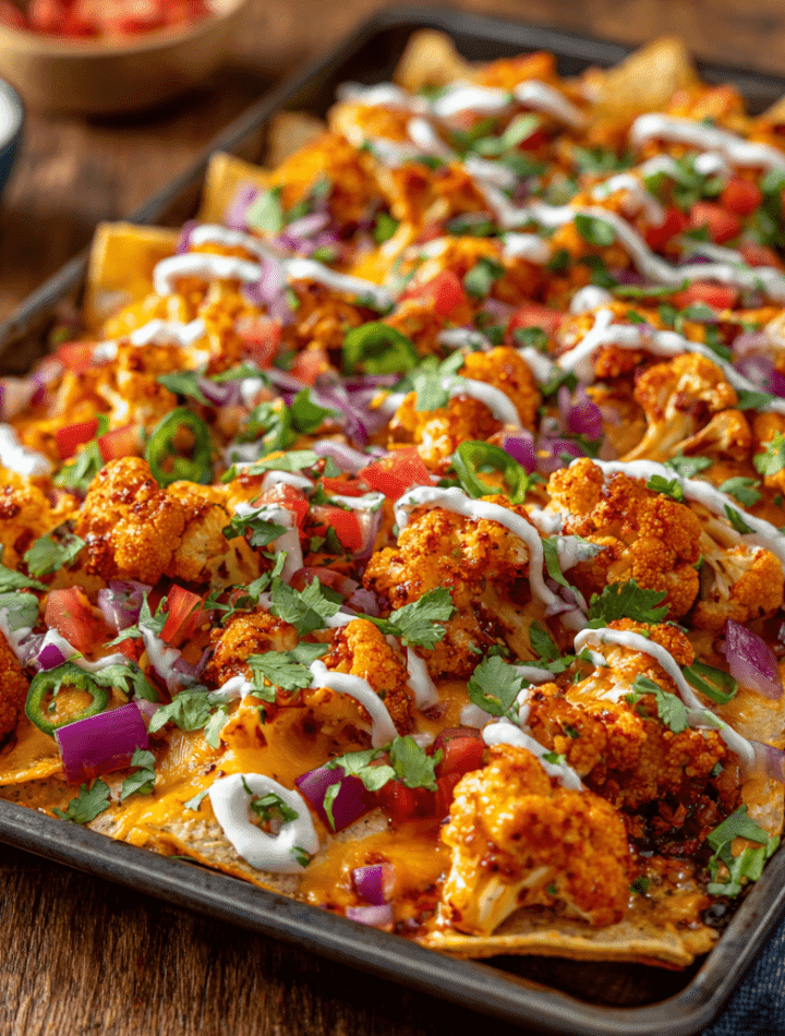 Buffalo Cauliflower Nachos