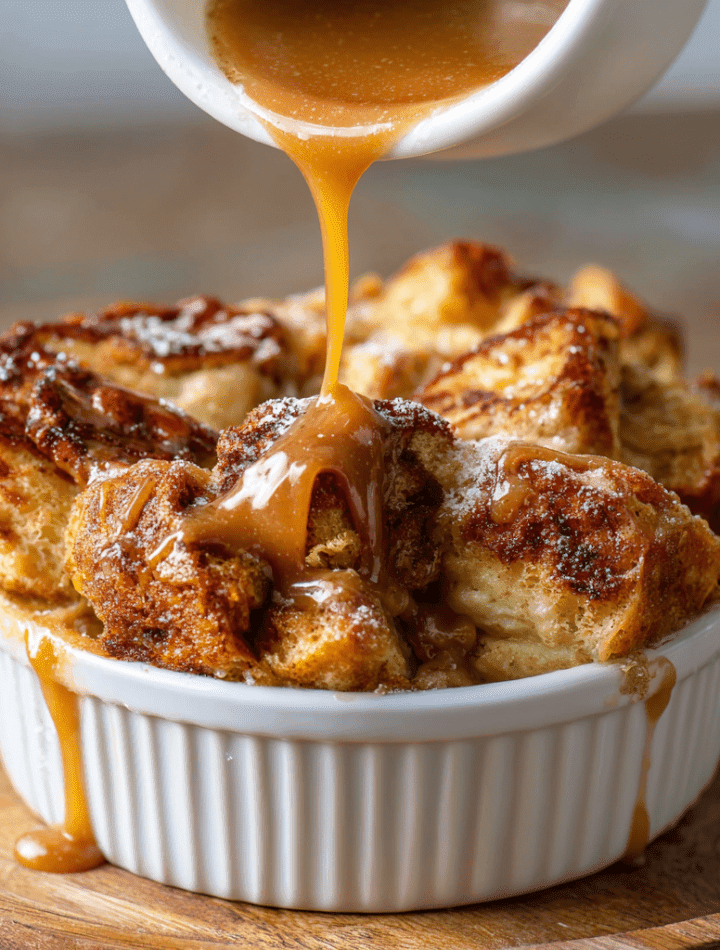 Churro Croissant Bread Pudding