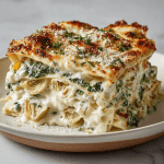 White Lasagna with Spinach & Artichoke
