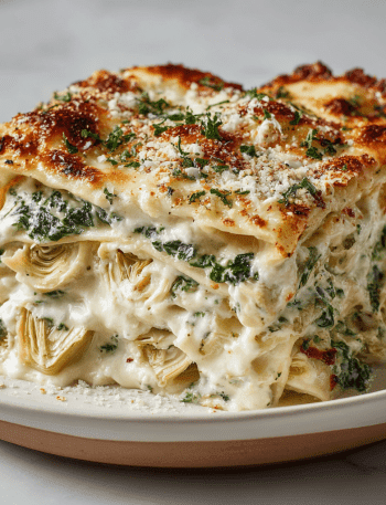 White Lasagna with Spinach & Artichoke