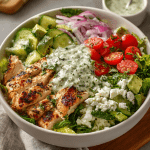 Cottage Cheese Green Goddess Chicken Bowls