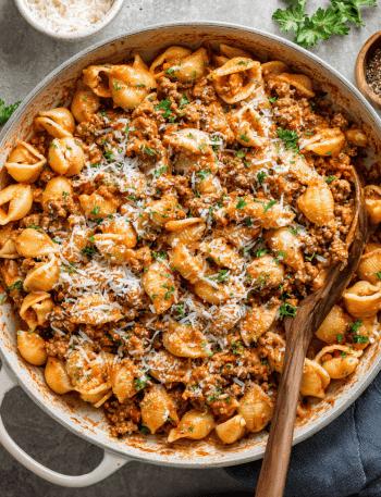 Healthy Ground Beef & Shells