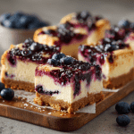 Blueberry Swirl Cheesecake Bars