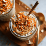 Carrot Cake Overnight Oats with Protein and Peanut Butter