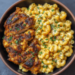 High-Protein Honey Garlic Butter Chicken with Creamy Mac & Cheese : The Ultimate Comfort Bowl