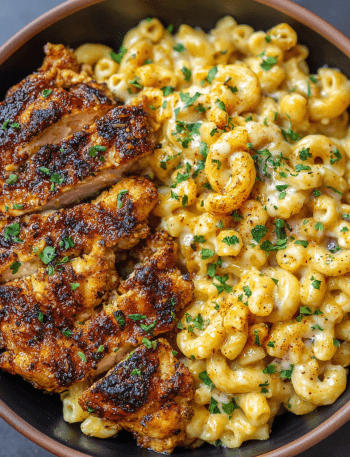 High-Protein Honey Garlic Butter Chicken with Creamy Mac & Cheese : The Ultimate Comfort Bowl