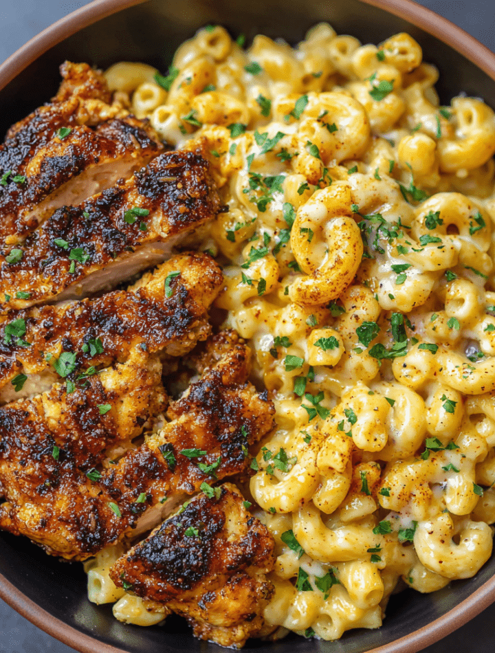 High-Protein Honey Garlic Butter Chicken with Creamy Mac & Cheese : The Ultimate Comfort Bowl