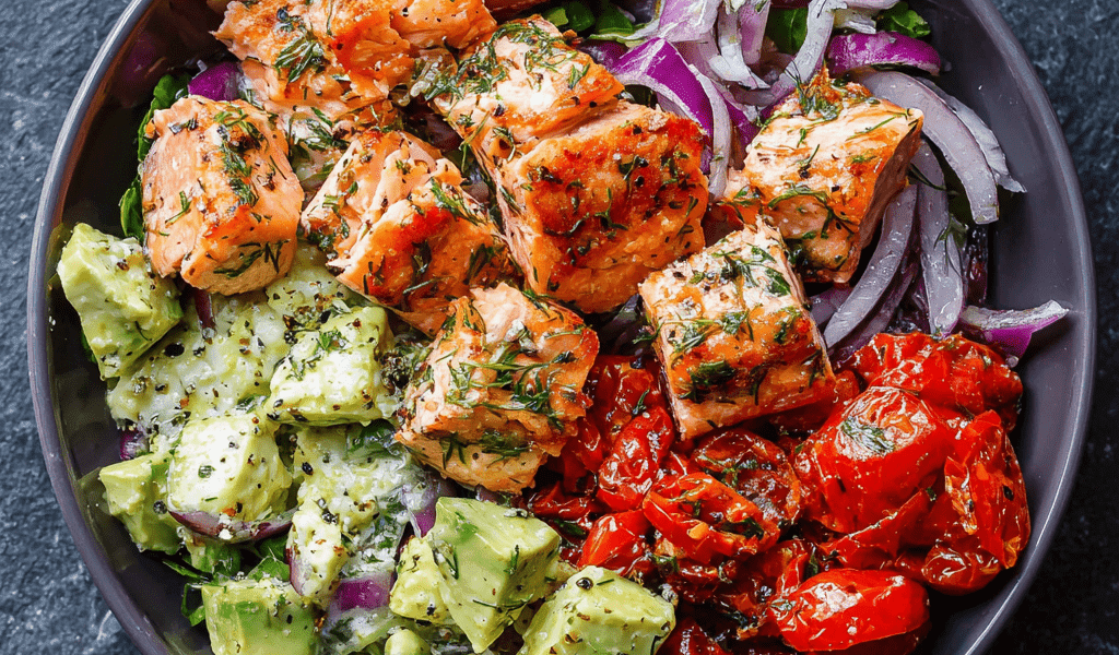 Mediterranean Salmon Salad