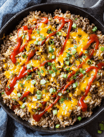 Cheeseburger Rice Skillet