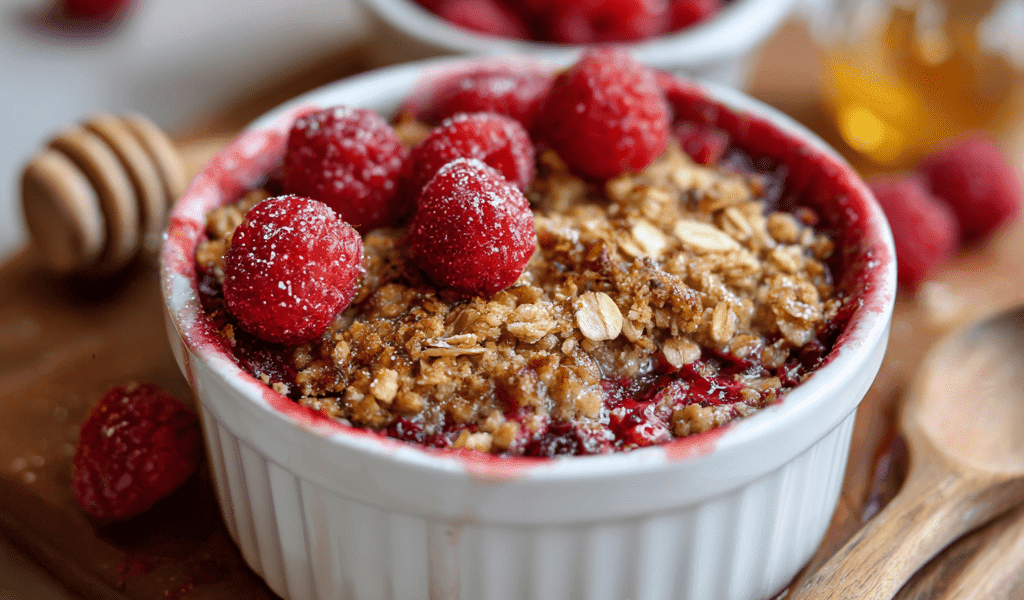 Raspberry Almond Breakfast Crumble