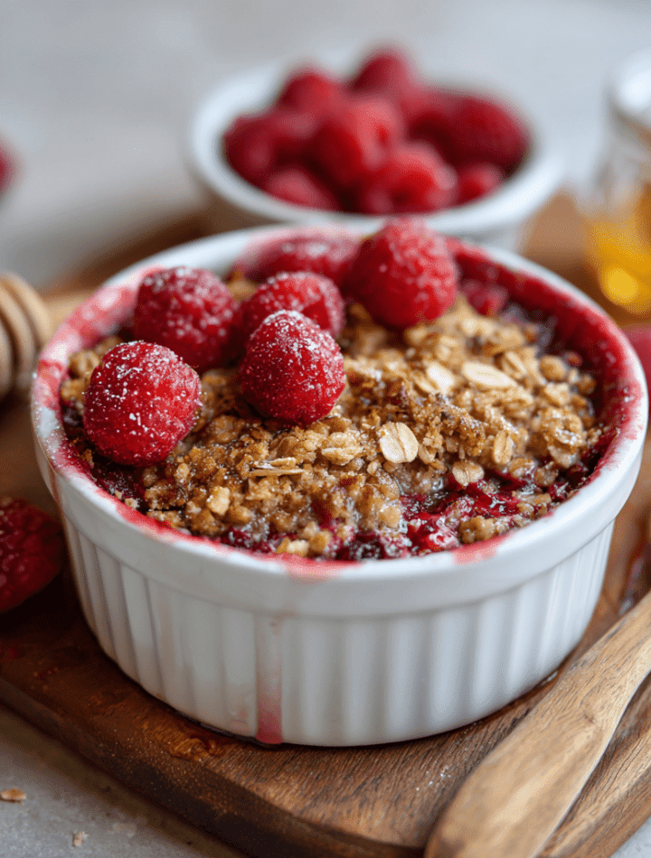 Raspberry Almond Breakfast Crumble