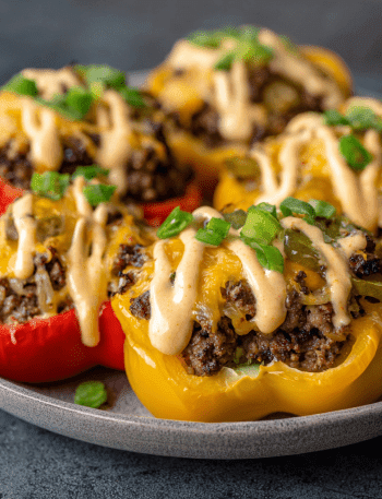 Smashburger-Stuffed Bell Peppers