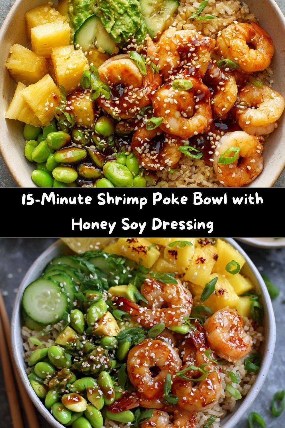 Shrimp Poke Bowl with Pickled Cucumber