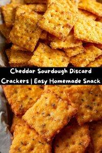 Cheddar Sourdough Discard Crackers: Crispy, Cheesy, Totally Addictive