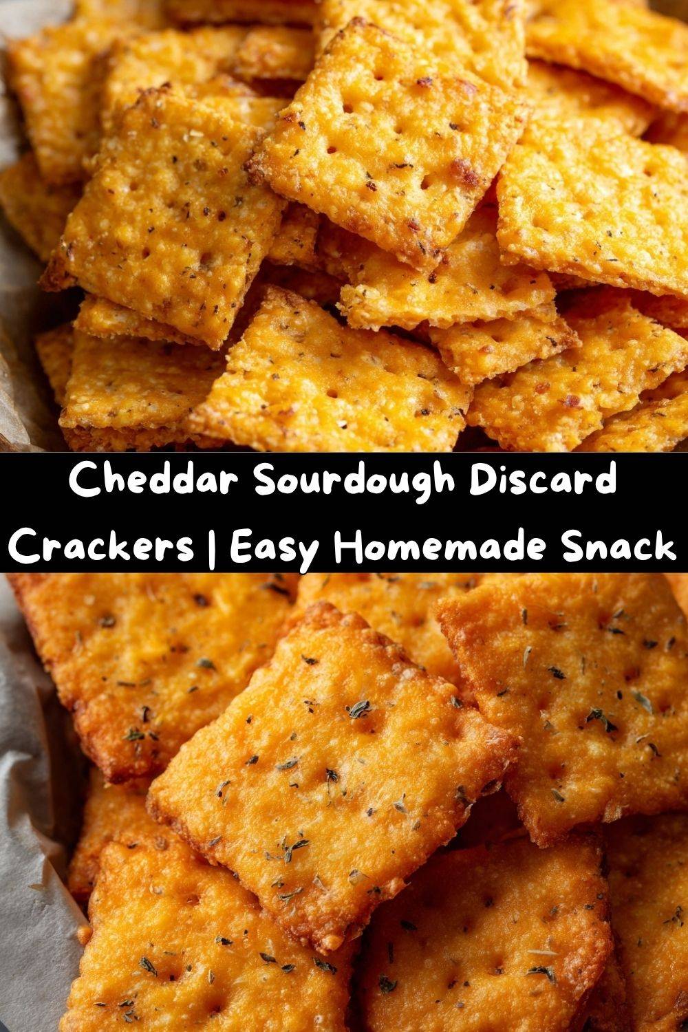 Cheddar Sourdough Discard Crackers