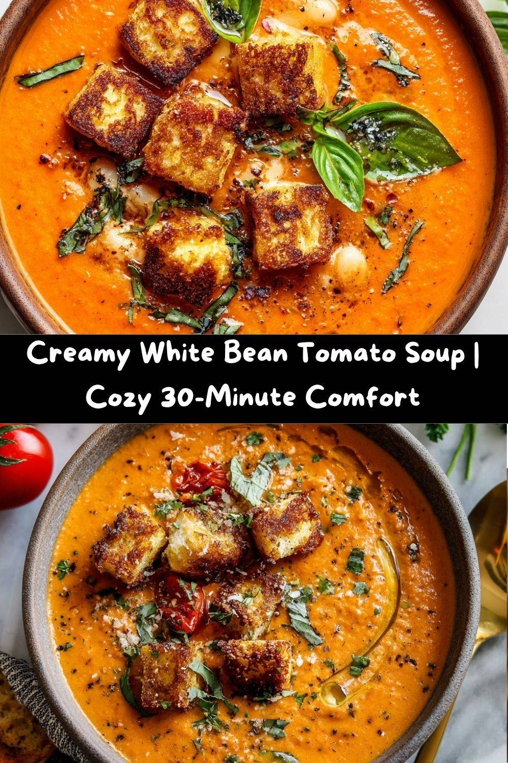 Creamy White Bean Tomato Soup